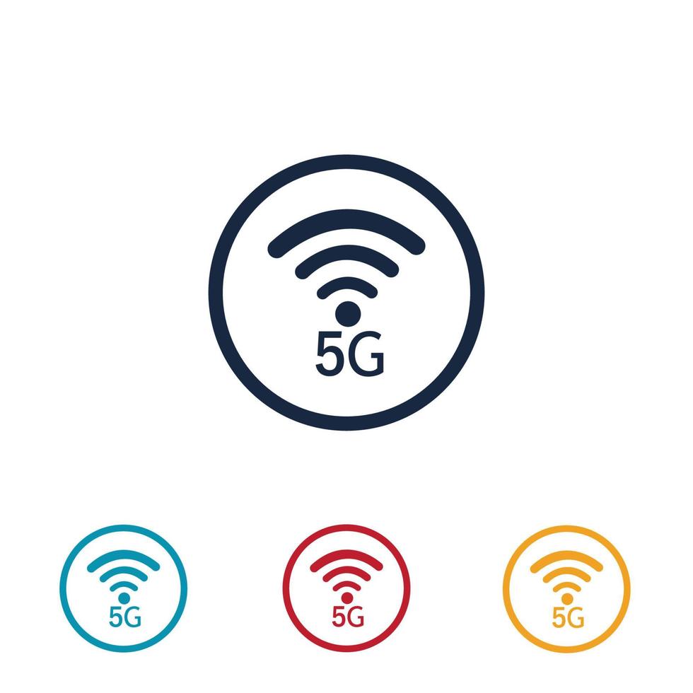 5g logotyp illustration designmall vektor