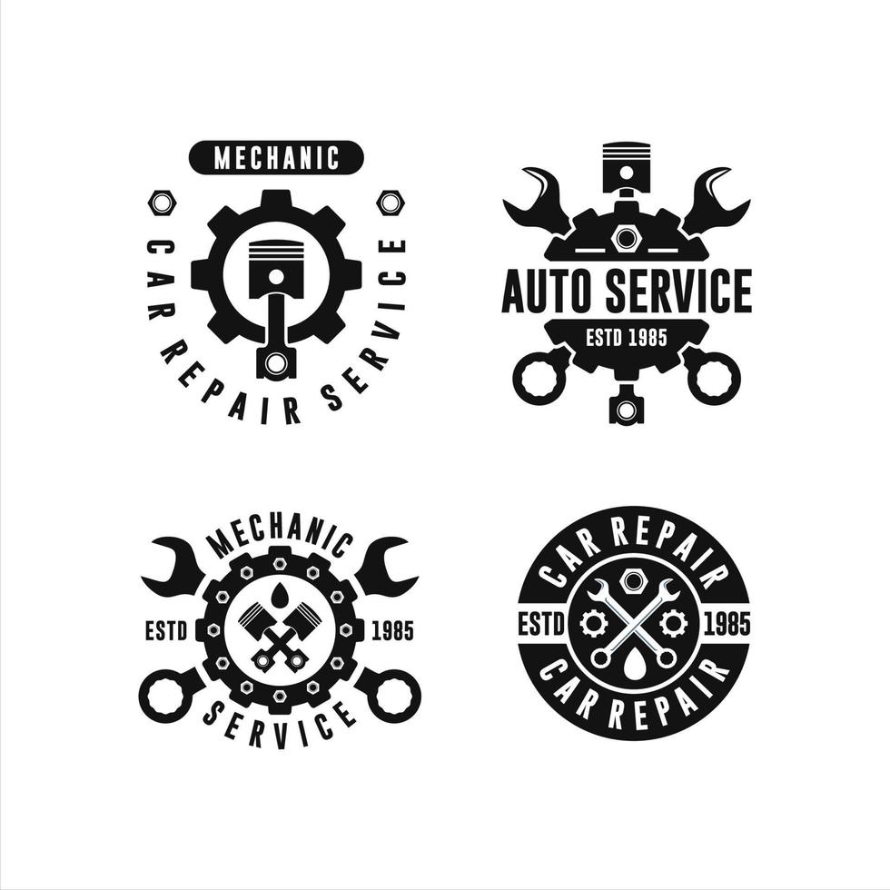 Designkollektionen für Autoservice-Autoreparaturen vektor