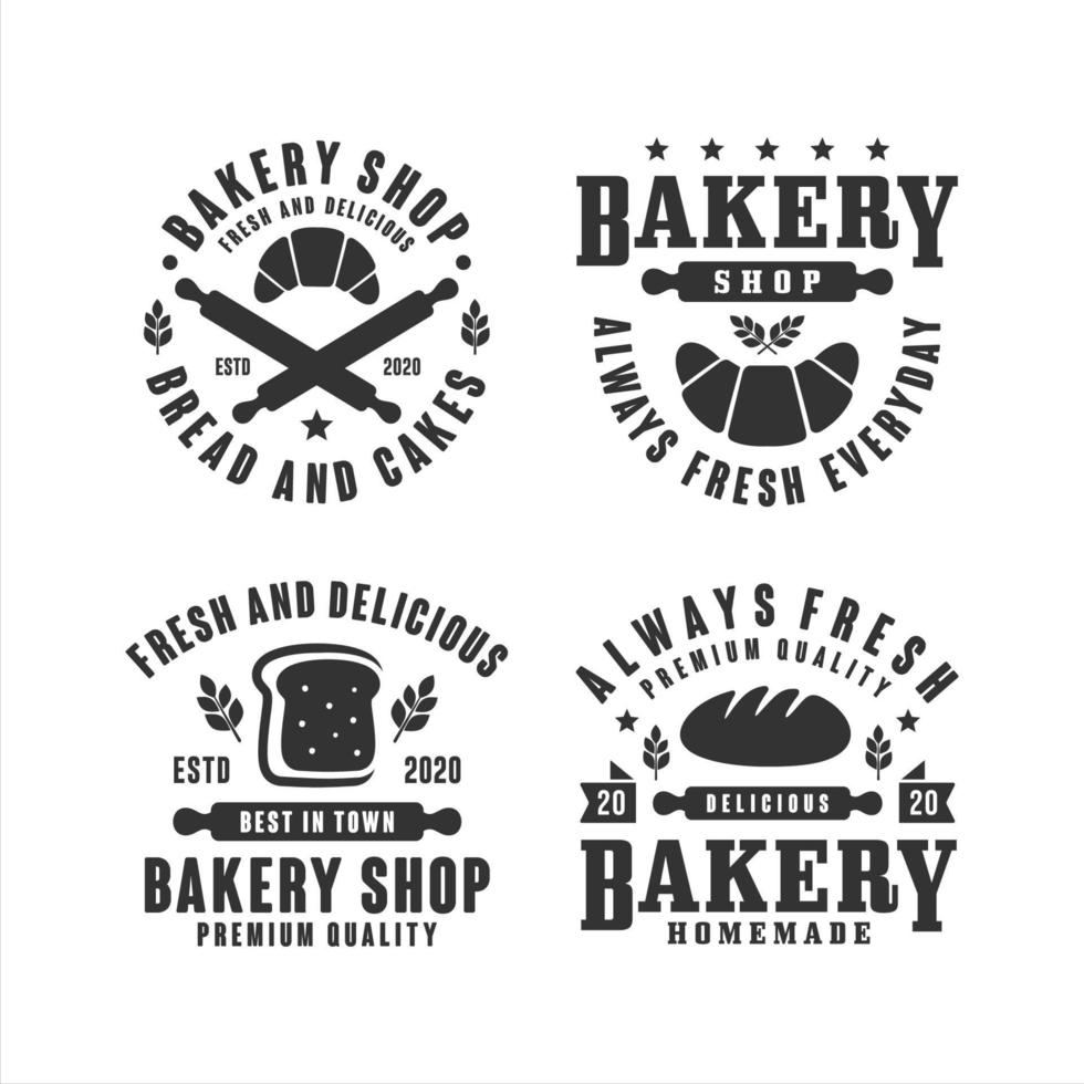 Bäckerei-Shop-Vektor-Design-Logo-Sammlung vektor