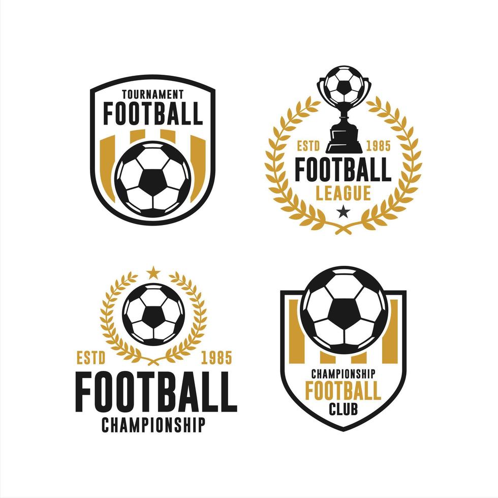 samling av logotyper för fotbollsklubbsturneringar vektor
