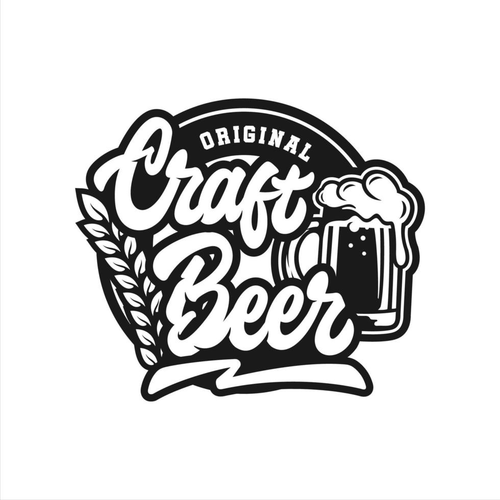 Craft Beer Original-Vektor-Design-Logo vektor