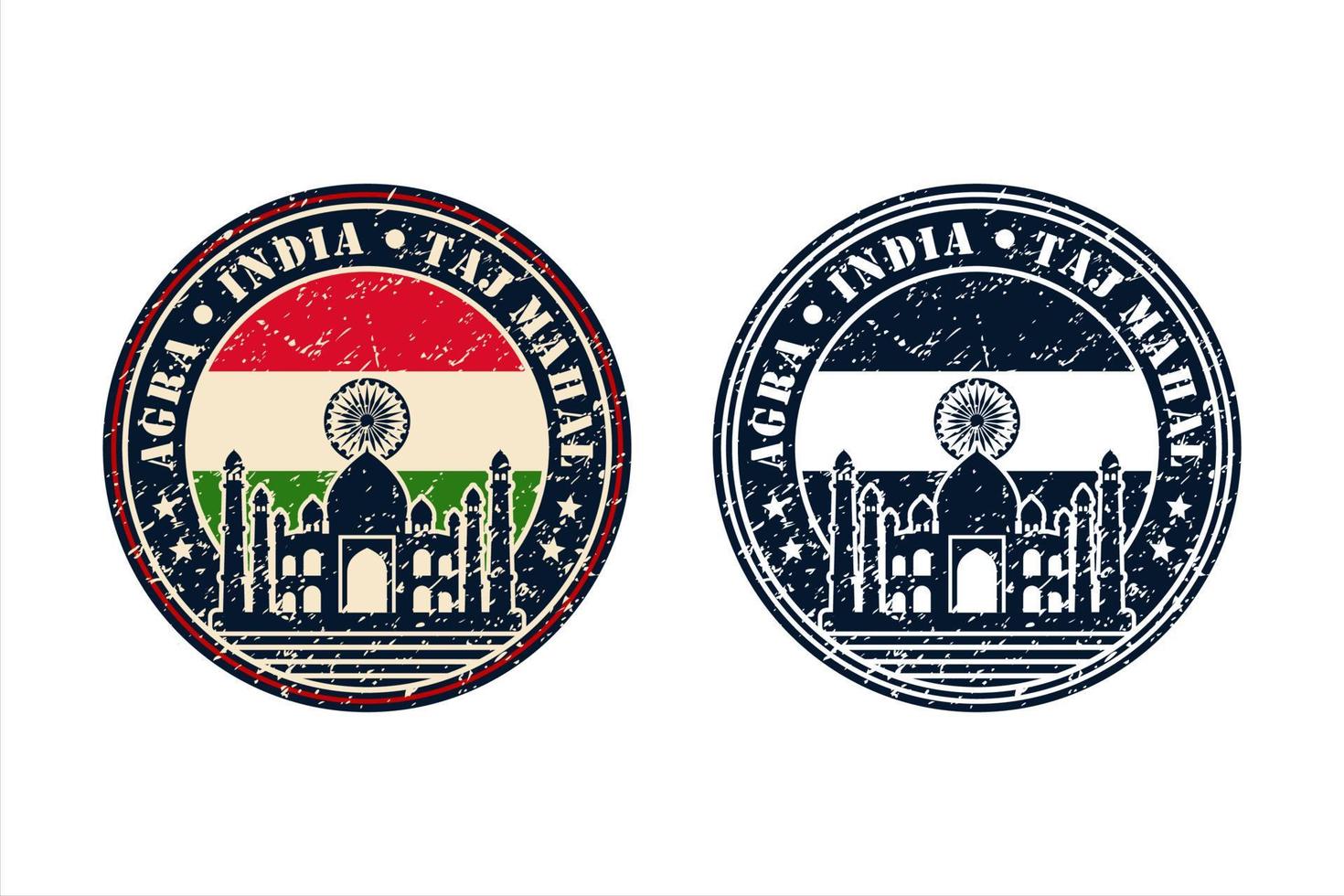 agra Indien tajmahal design vektor logotyp