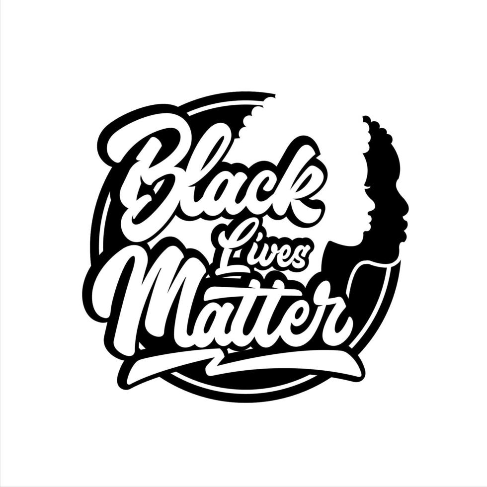 svarta liv är viktiga logotyp illustration vektor