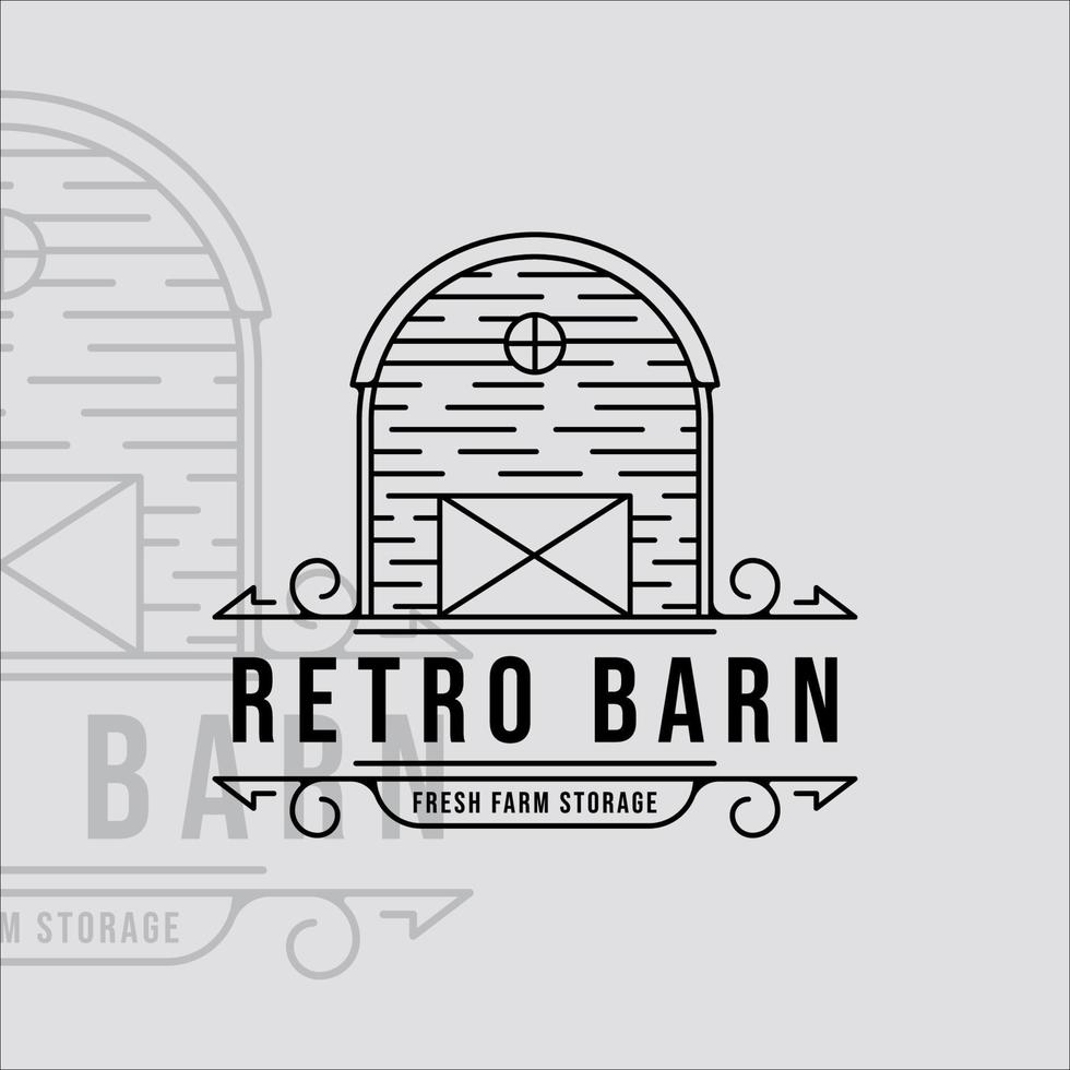 Retro Scheune Bauernhof Logo Vintage Vektor Illustration Vorlage Symbol Grafikdesign