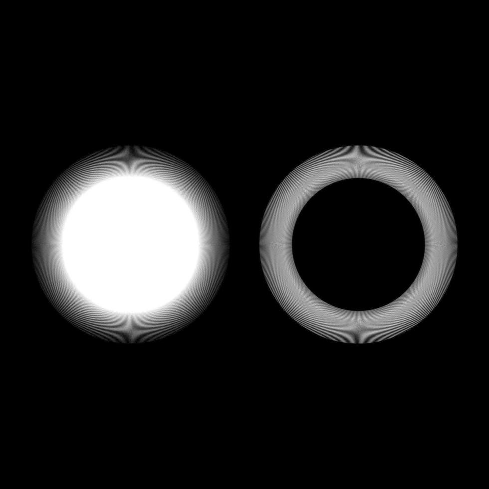 Sonne-Symbol weiße Farbe Vektor-illustration Flat Style Image Set vektor