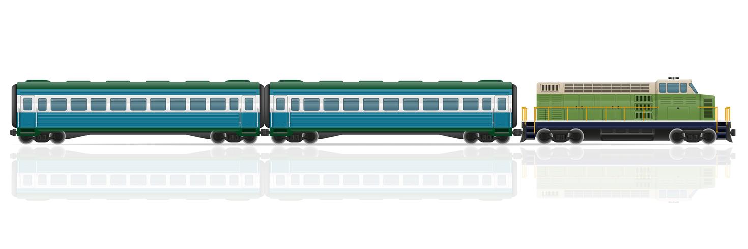 Eisenbahnzug mit Lokomotive und Wagen vector Illustration