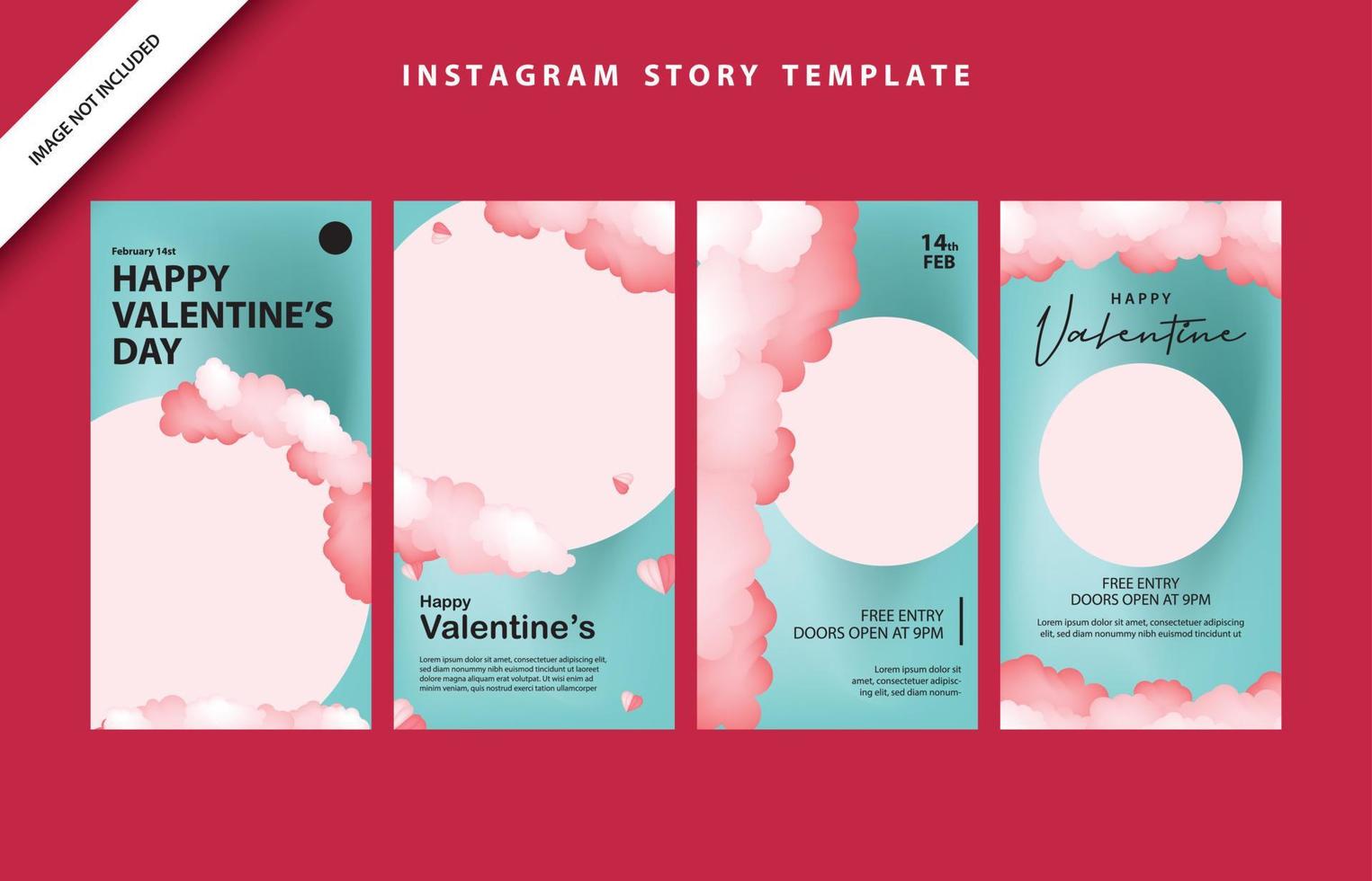 happy valentinstag social media plakat banner flyer muster event abstrakt layout illustration hintergrund februar party tapete vorlage label hintergrund modern vektor design verkauf rot romantisch rot