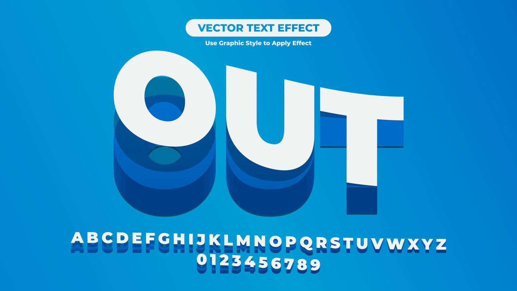 ut 3d texteffekt vektor