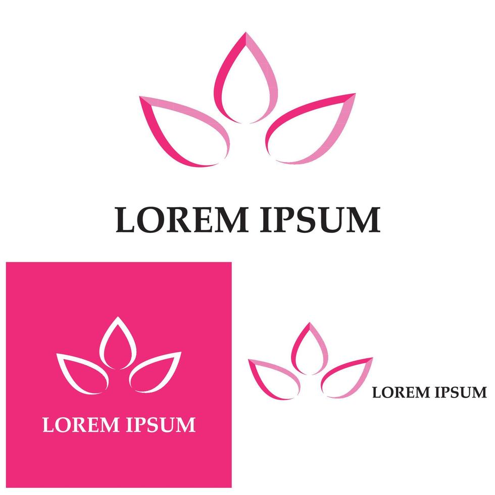 Schönheit Vektor Lotus Blumen Design Logo Vorlage Symbol