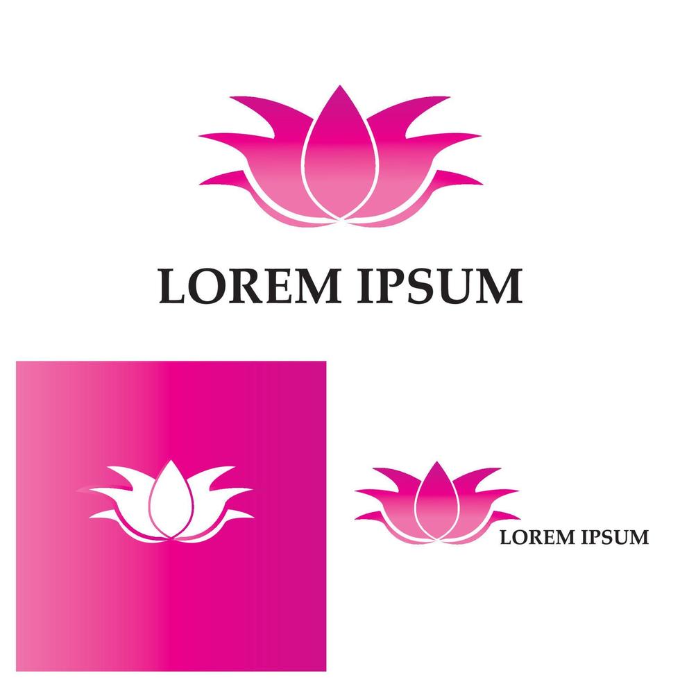 Schönheit Vektor Lotus Blumen Design Logo Vorlage Symbol