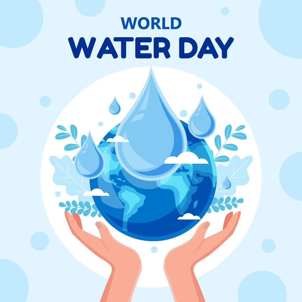 världs vatten dag vektor