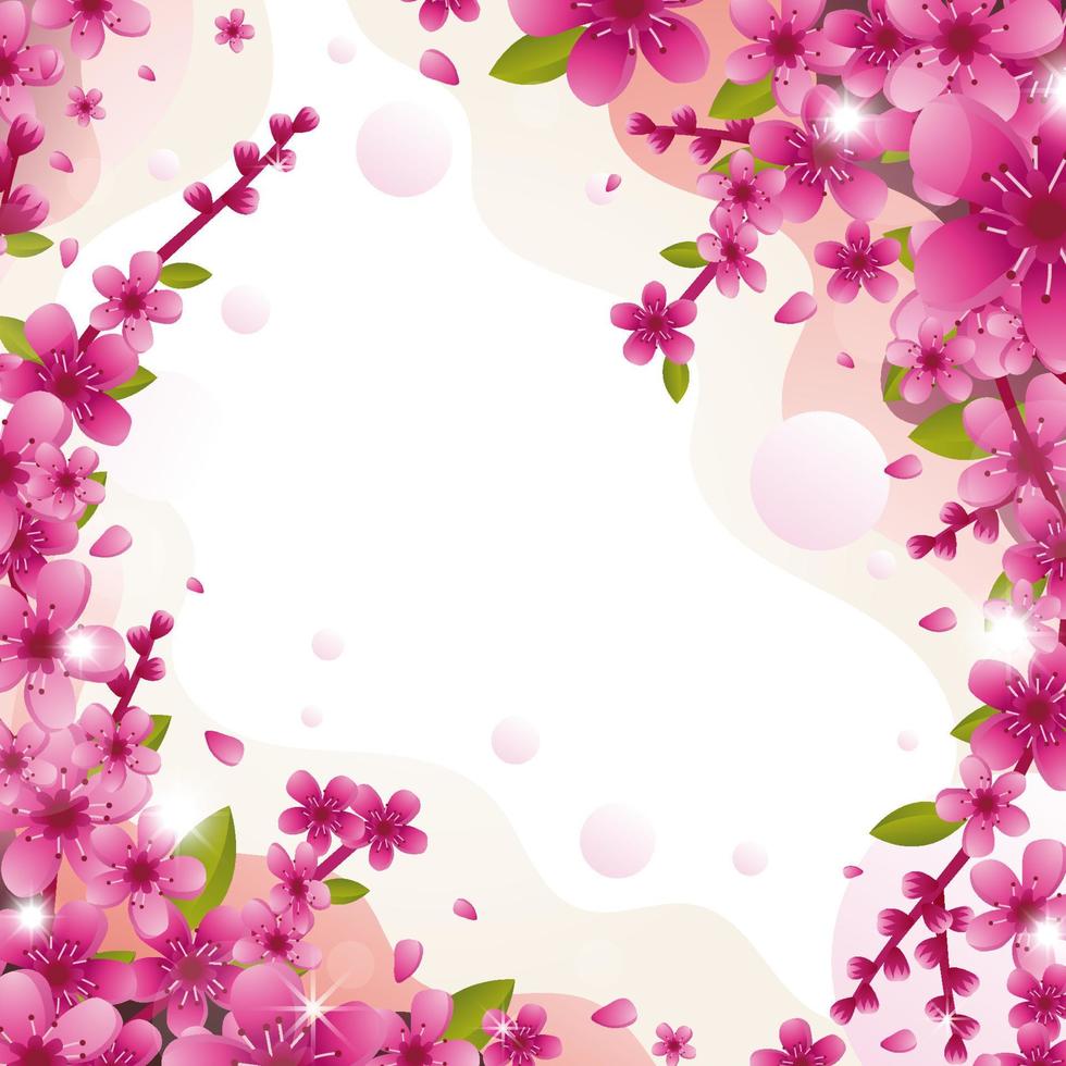schöner Kirschblütenhintergrund vektor