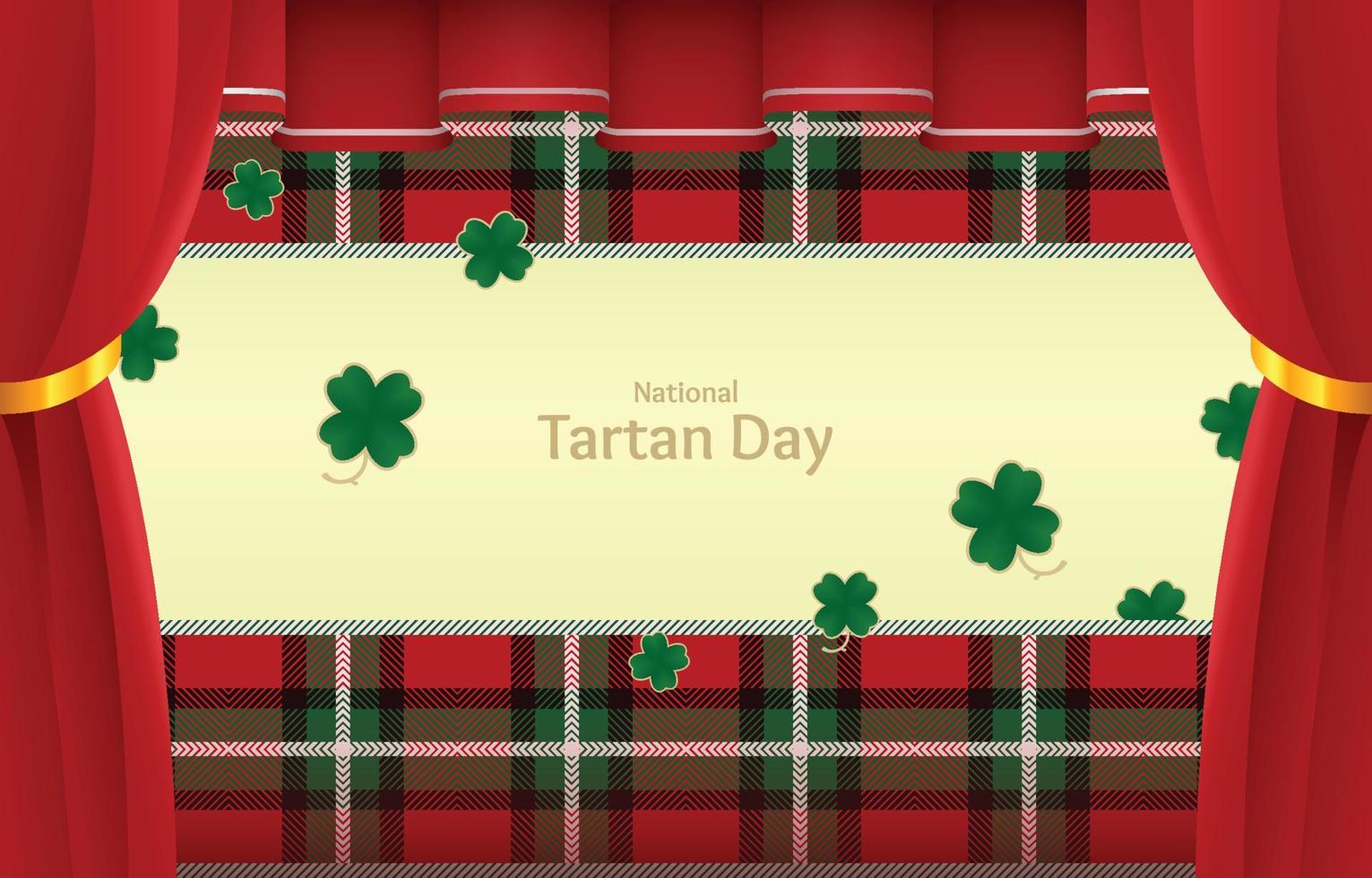 nationaler tartan-tageshintergrund vektor