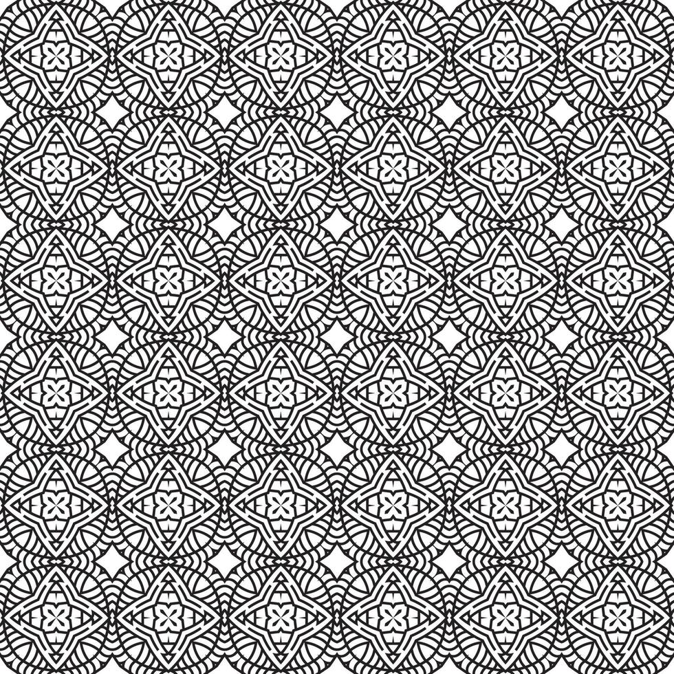 klassiska batik sömlösa mönster bakgrund geometrisk mandala tapet. elegant traditionellt blommotiv vektor