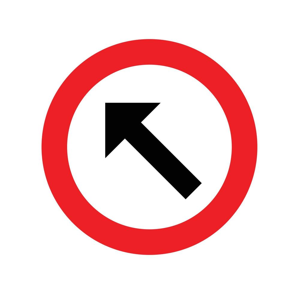 linkes Straßenschild vektor