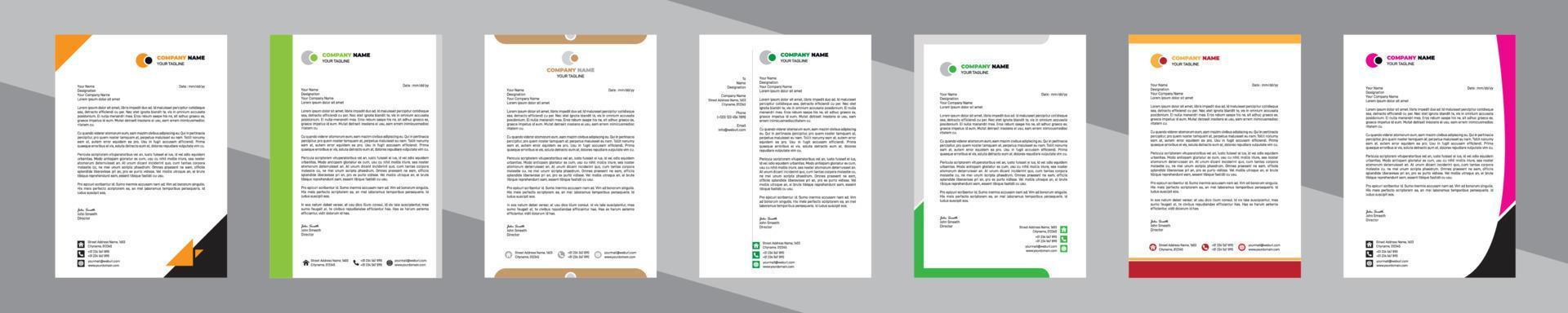 professionell företags- och kreativ brevpappersdesignuppsättning för företag vektor