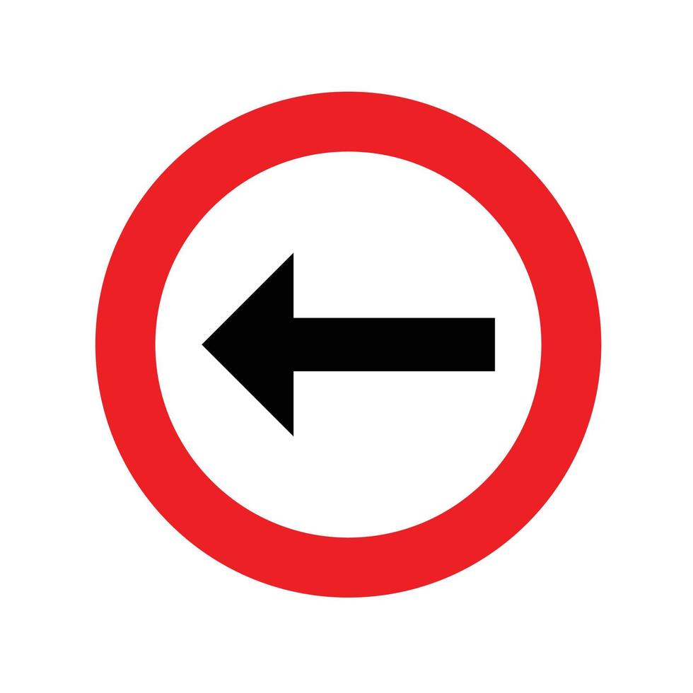 linkes Straßenschild vektor