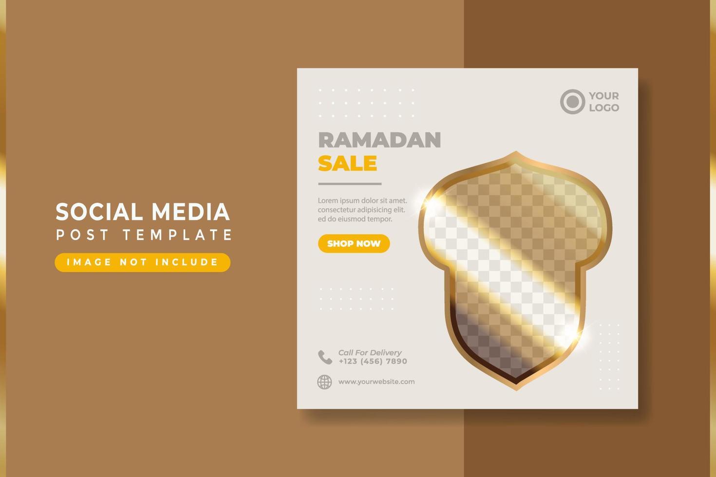 ramadan rea mode sociala medier post banner mall vektor