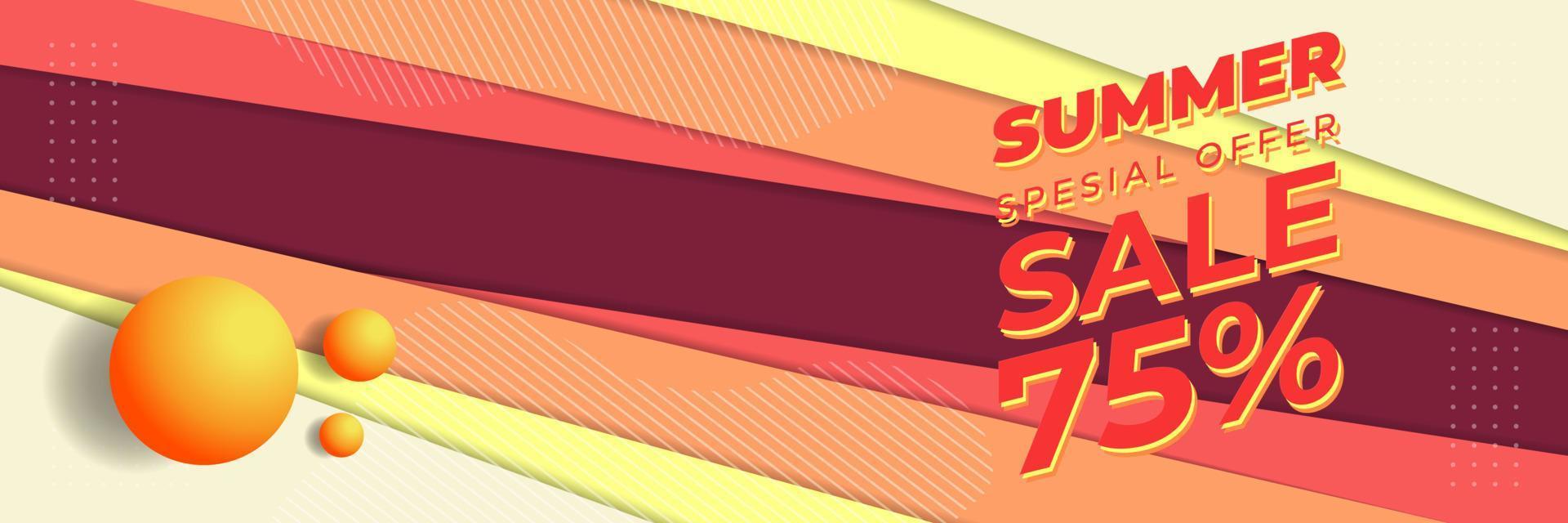 sommerschlussverkauf konzept banner design vektor