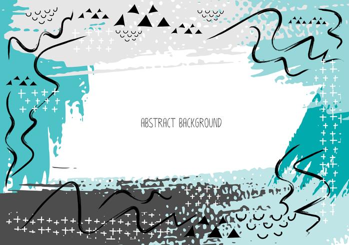 Künstlerische kreative Karten mit Bürstenanschlägen, abstrakter Bürstenanschlaghintergrund, Vektorillustration. vektor