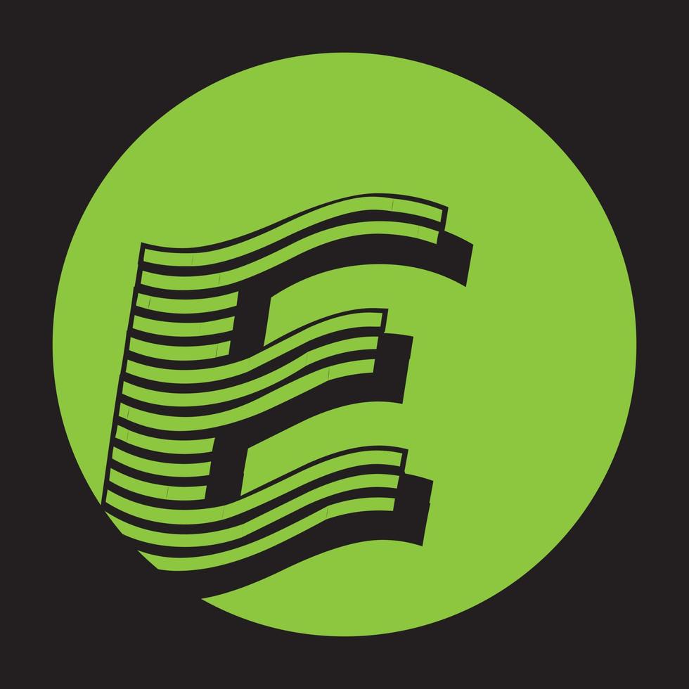 bokstaven e logotyp ikon designmall element vektor