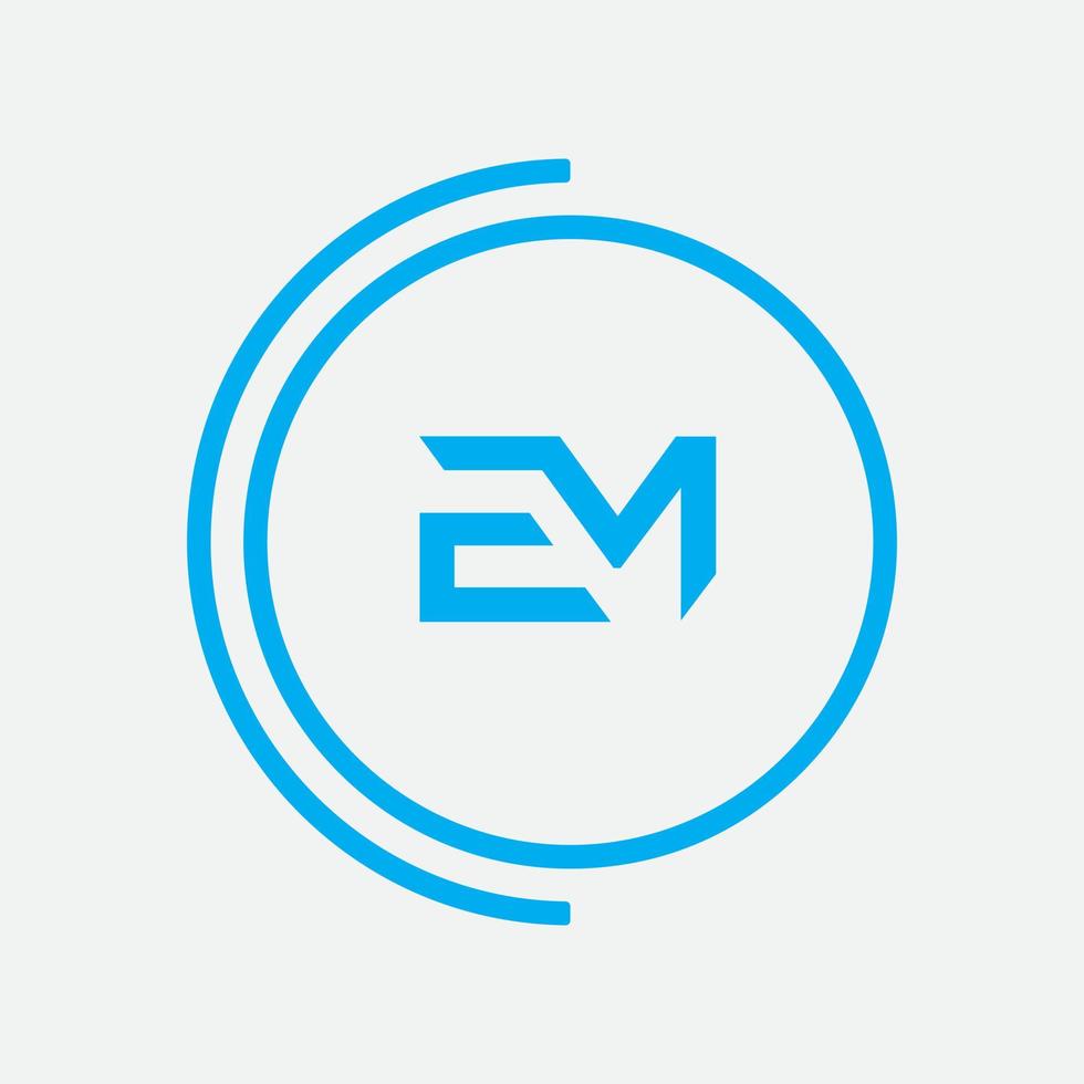 em, mig logotyp designmall vektor grafiskt varumärke element.