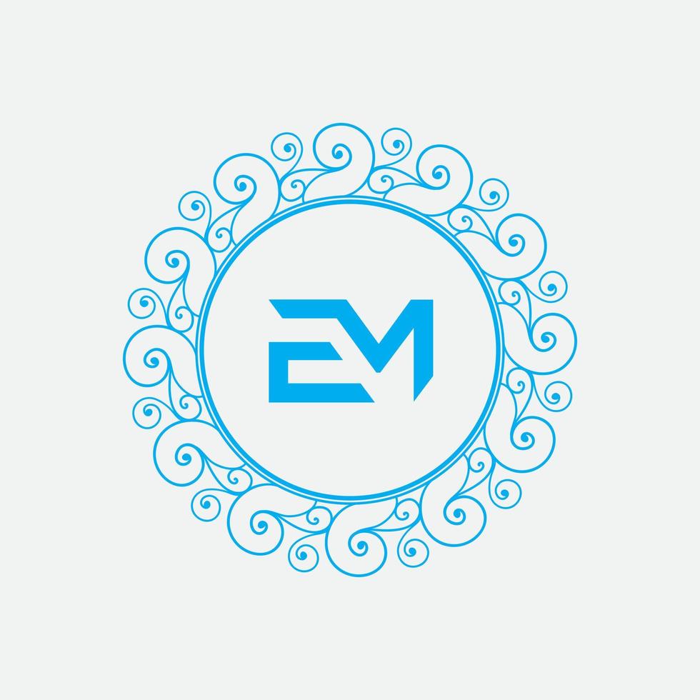 em, mig logotyp designmall vektor grafiskt varumärke element.