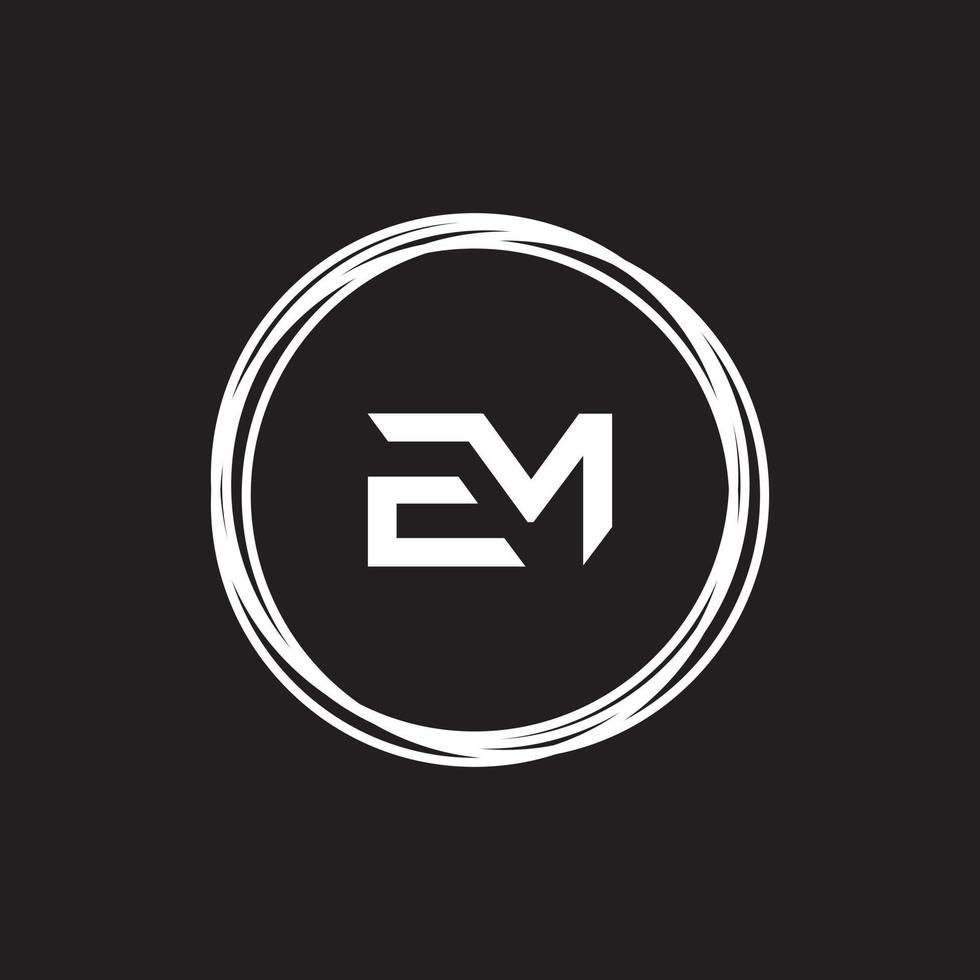 em, mig logotyp designmall vektor grafiskt varumärke element.