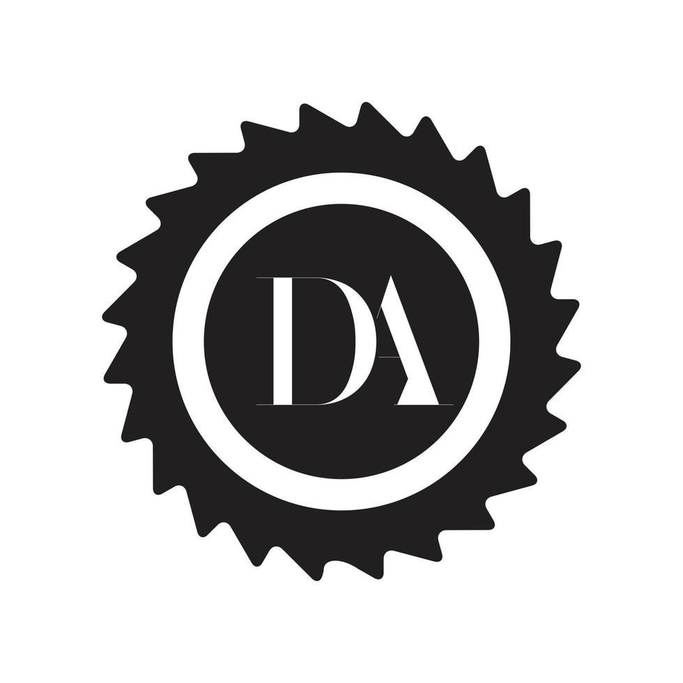 anfängliche Monogrammbuchstabe da Logo Design Vektor Vorlage. d-Buchstaben-Logo-Design
