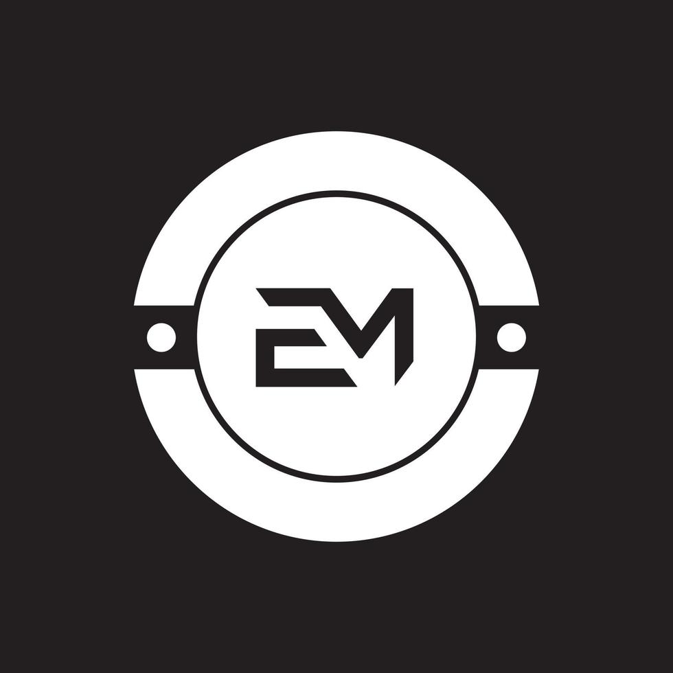 Em, ich Logo-Design-Vorlage, Vektorgrafik-Branding-Element. vektor