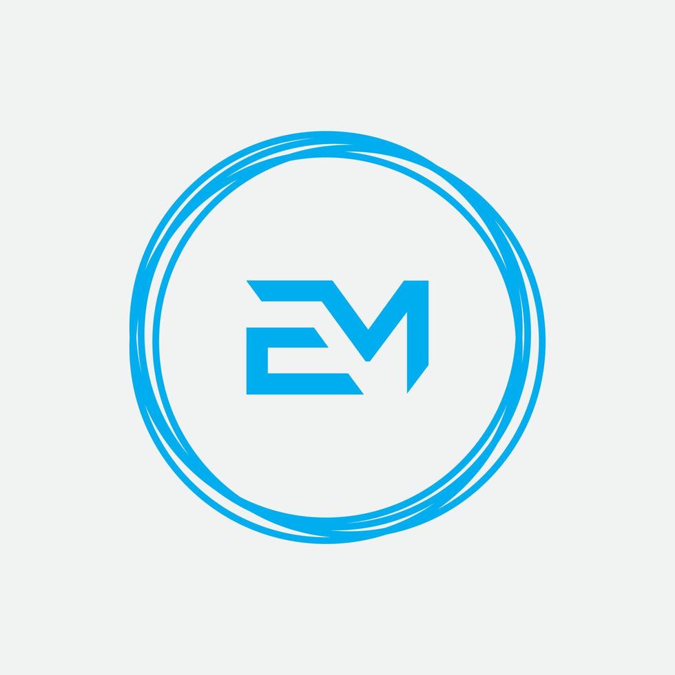 Em, ich Logo-Design-Vorlage, Vektorgrafik-Branding-Element. vektor