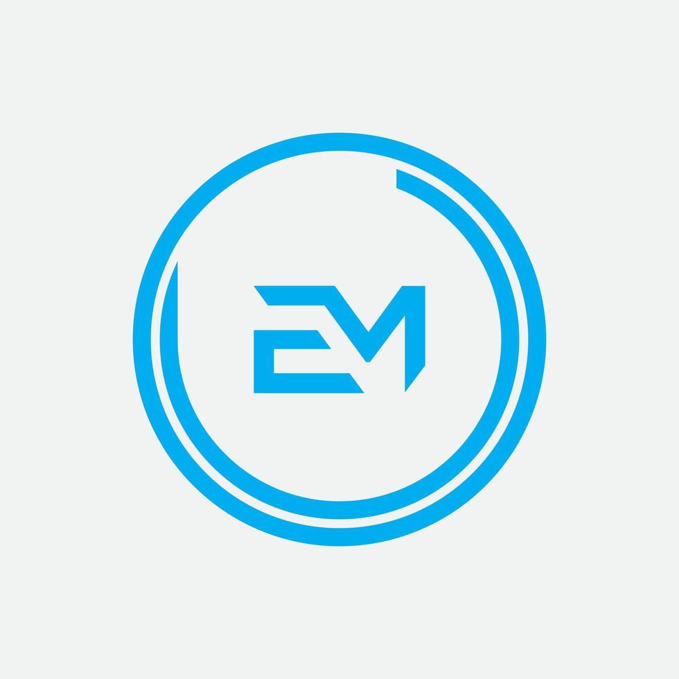 em, mig logotyp designmall vektor grafiskt varumärke element.