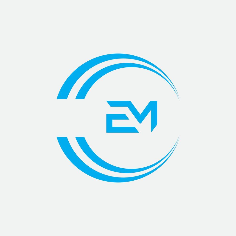 em, mig logotyp designmall vektor grafiskt varumärke element.