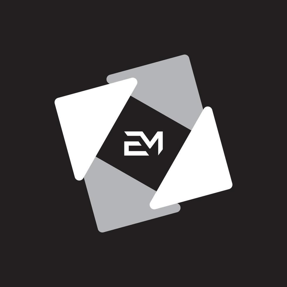 em, mig logotyp designmall vektor grafiskt varumärke element.