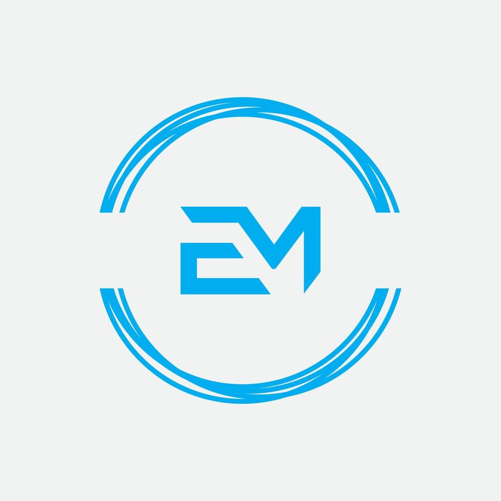 em, mig logotyp designmall vektor grafiskt varumärke element.