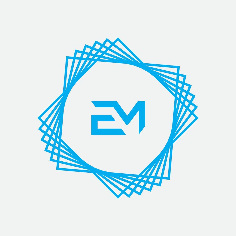 Em, ich Logo-Design-Vorlage, Vektorgrafik-Branding-Element. vektor