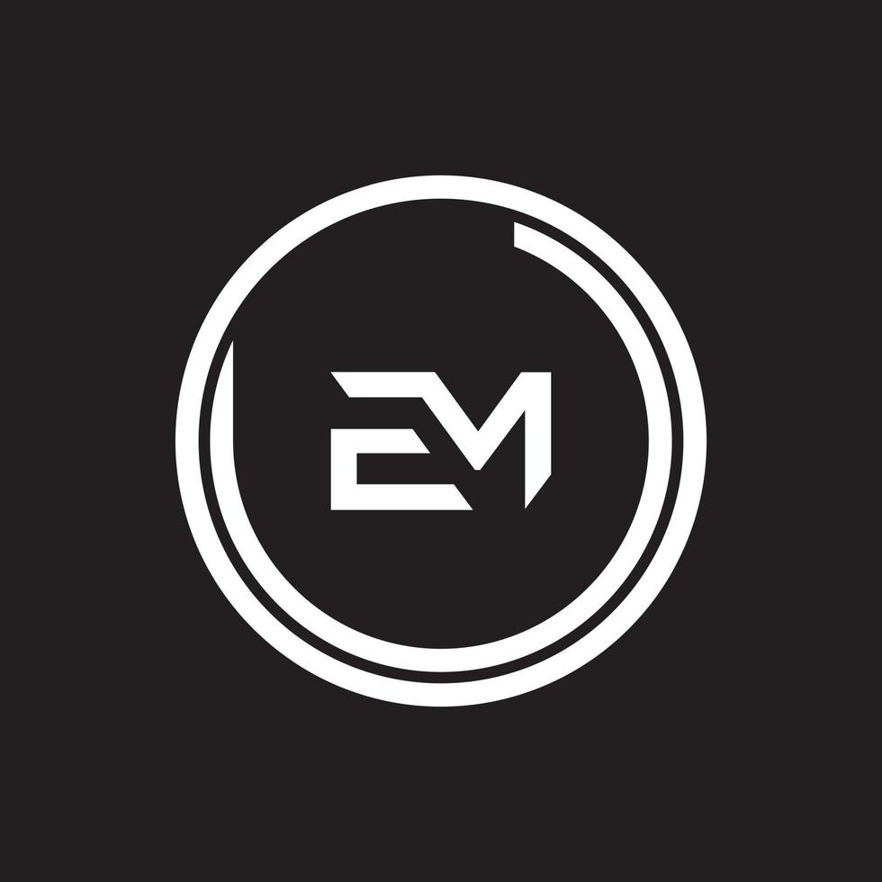 em, mig logotyp designmall vektor grafiskt varumärke element.