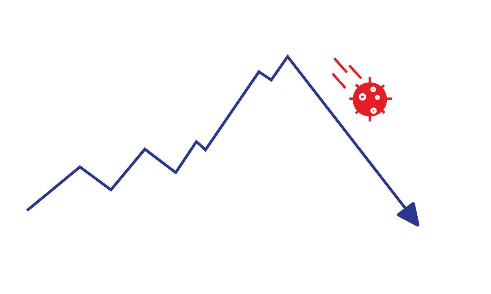 eine Diagrammdarstellung für die Infografik der Covid-Fälle vektor