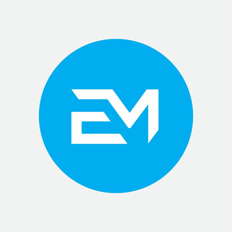 em, mig logotyp designmall vektor grafiskt varumärke element