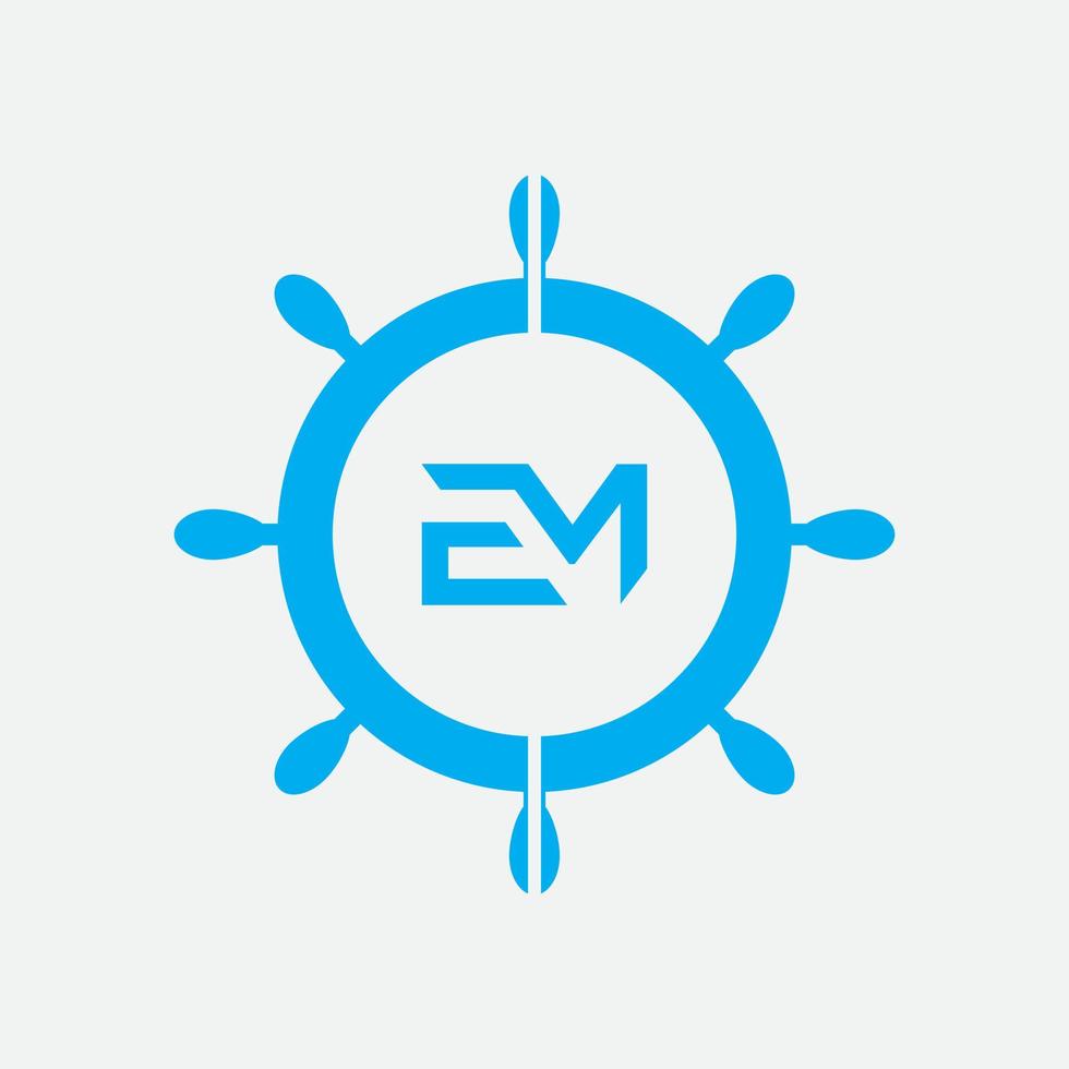 Em, ich Logo-Design-Vorlage, Vektorgrafik-Branding-Element vektor
