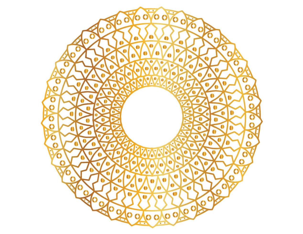 goldenes Mandala-Entwurfsmuster, Hintergrund, Blume, Ornament vektor