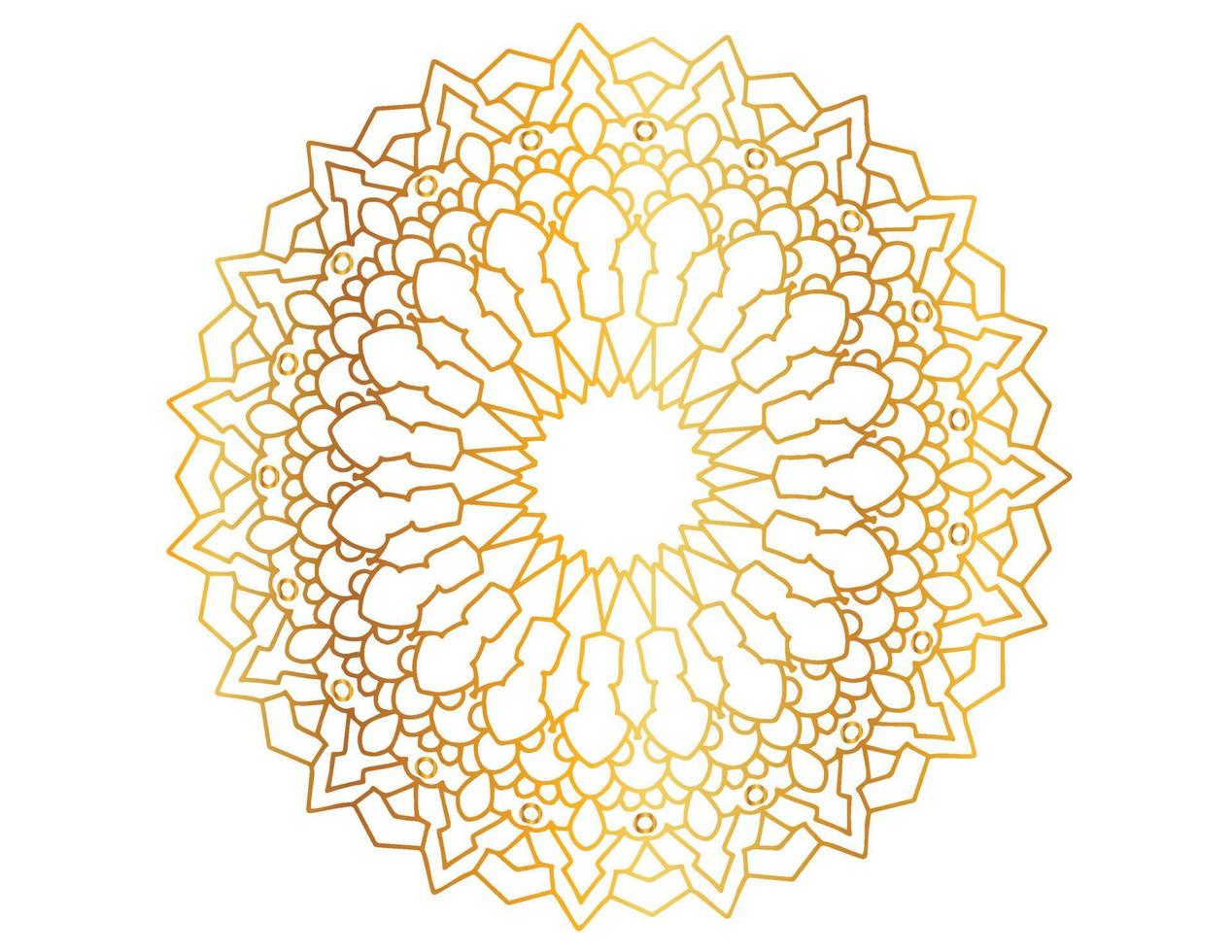 mandala design med gyllene mönster, bakgrund, blomma, traditionell vektor