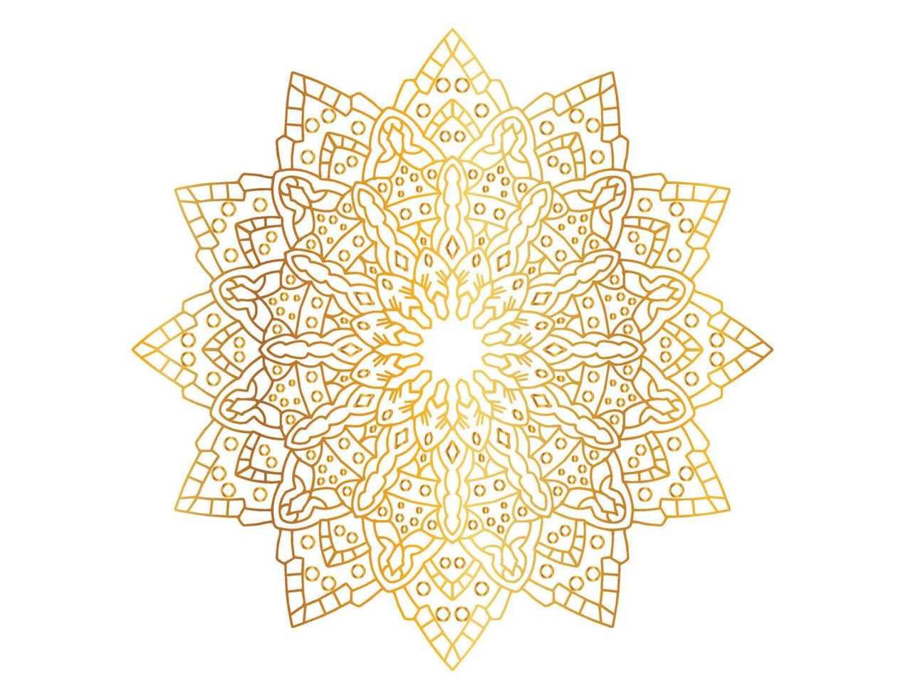 gyllene mandala designmönster, bakgrund, blomma, prydnad vektor