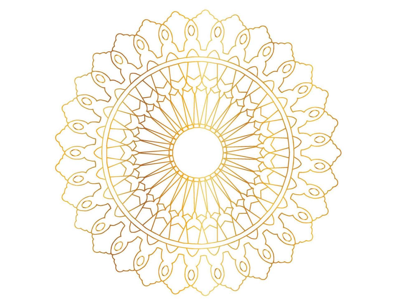 goldenes Mandala-Entwurfsmuster, Hintergrund, Blume, Ornament vektor