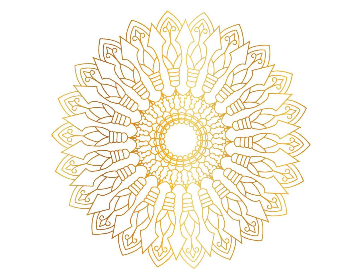 mandala design med gyllene mönster, bakgrund, blomma, traditionell vektor