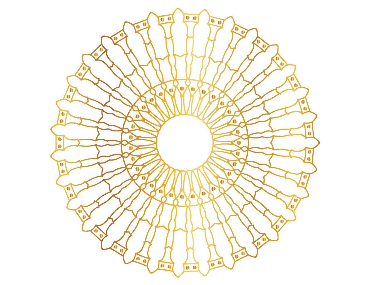 goldenes Mandala-Entwurfsmuster, Hintergrund, Blume, Ornament vektor