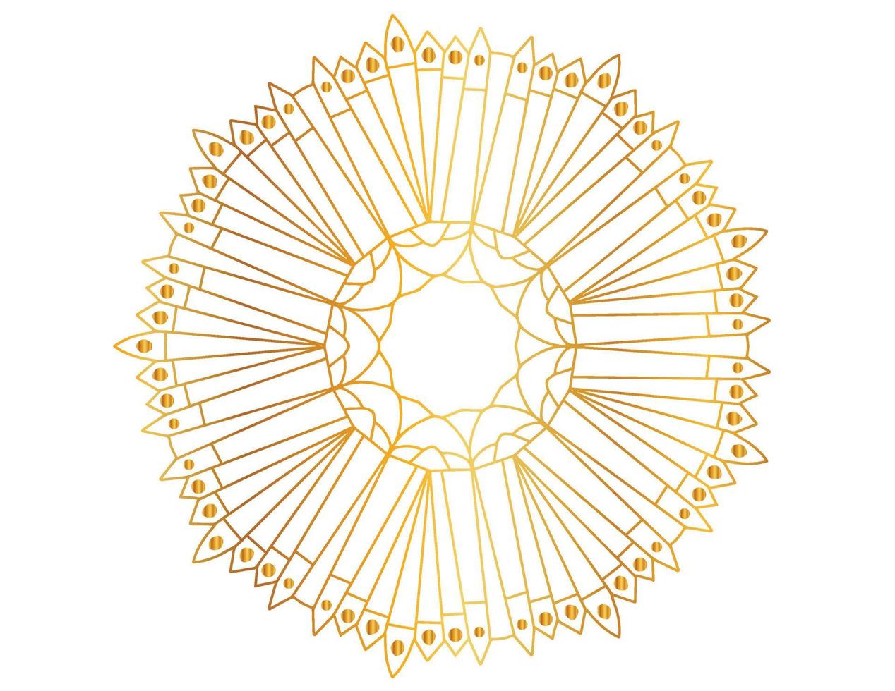 gyllene mandala designmönster, bakgrund, blomma, prydnad vektor