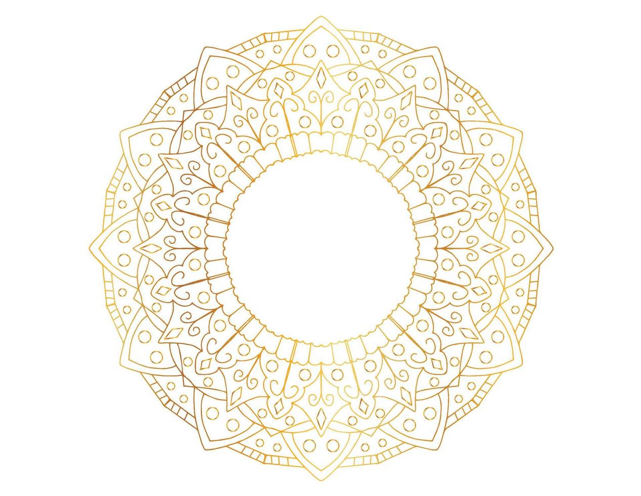 Mandala-Design mit goldenem Muster, Hintergrund, Blume, traditionell vektor