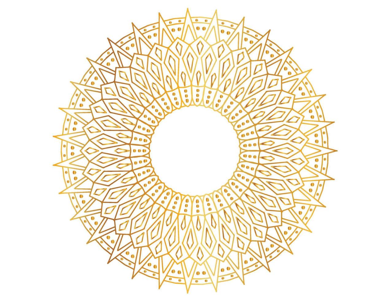 goldenes Mandala-Entwurfsmuster, Hintergrund, Blume, Ornament vektor