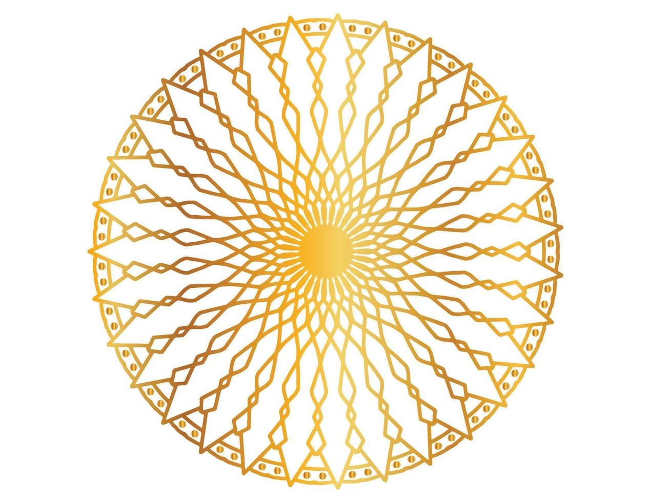 goldenes Mandala-Entwurfsmuster, Hintergrund, Blume, Ornament vektor